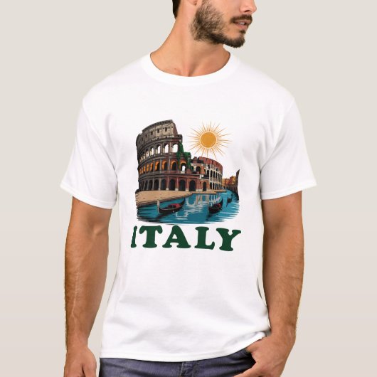 Italië Landmark Passion T-Shirt Design (Voorkant)