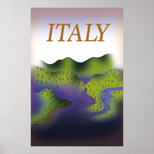 Italië:  landschapsposter. poster (Voorkant)