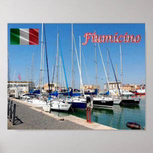 Italië - Lazio - Fiumicino - Harbour - Poster