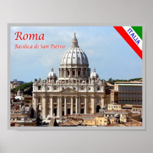 Italië - Lazio - Rome - Basilica Saint Peter - Poster