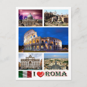 Italië - Lazio - Rome - I Love - Briefkaart