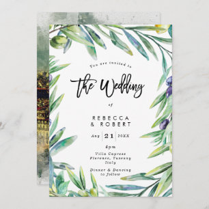 Italie Les olives toscanes faire-part de mariage m