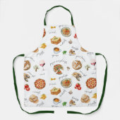 Italië Leuk Eten Chef Kleurig Schort (Voorkant)