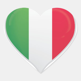 Italië liefde vlag trots hart sticker