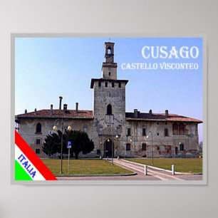 Italië - Lombardije - Cusago - Castle - Poster