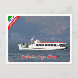 Italië - Lombardije - meer van Iseo - Boat - Briefkaart