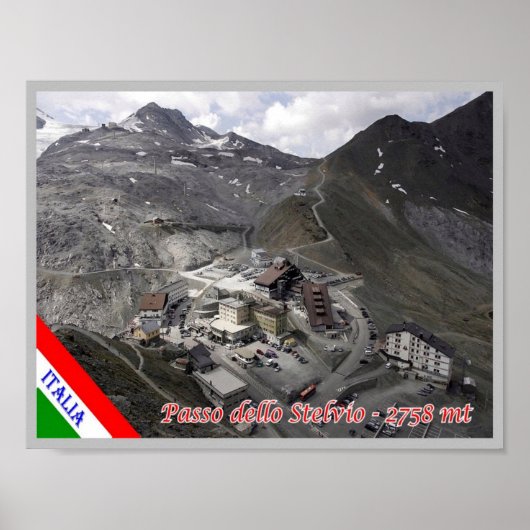 Italië - Lombardije - Stelvio Pass - Poster (Voorkant)