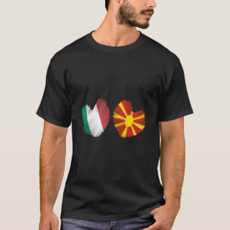 Italië Macedonië Hij Italiaanse vlag Macedonische  T-shirt
