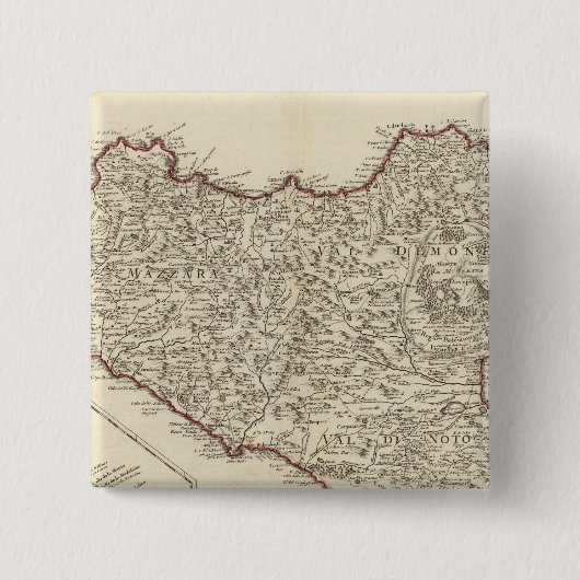 Italië, Malta Vierkante Button 5,1 Cm (Voorkant)