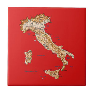 Italië - Map Tile Tegeltje