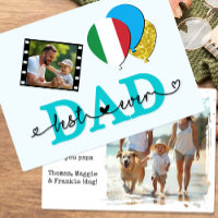 Italie Meilleur papa jamais Carte photo, Drapeau,
