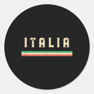 Italië met Italiaanse vlag Ronde Sticker