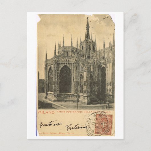  Italië, Milano, Duomo 1900 Briefkaart (Voorkant)