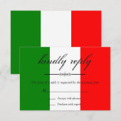 Italie moderne Mariage italien RSVP (Devant / Derrière)