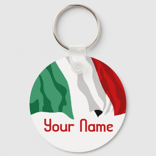 Italië - Naam - FLAG Sleutelhanger (Voorkant)