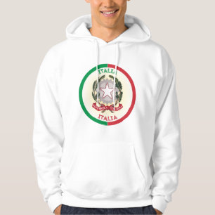 Italië Nationaal Embleem Cirkel Vorm Hoodie