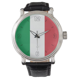 Italië Nationale Vlag Elegant Patriottisch Horloge