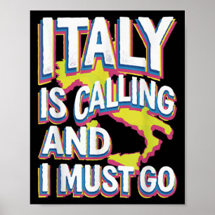 Italië noemt reizen kunst poster