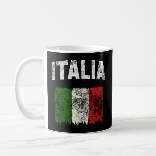 Italië - noodlijdende Italiaanse vlag Koffiemok (Links)