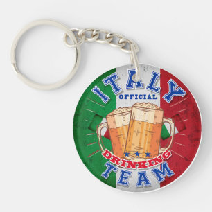 Italië Officiële Drink Team. Grappig bier Sleutelhanger