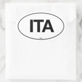 Italië Ovaal Ovale Sticker (Tas)