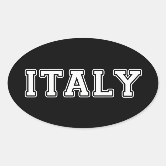 Italië Ovale Sticker (Voorkant)