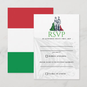 Italië Paar RSVP-kaart RSVP Kaartje