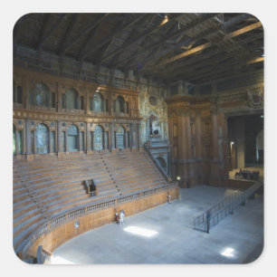 Italië, Parma, Teatro Farnese Vierkante Sticker