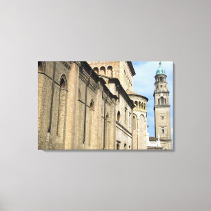 Italië, Parma, Toren van de San Giovanni Kerk Canvas Afdruk