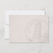 Italië Paspoort bruiloft RSVP Kaartje (Achterkant)