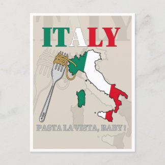 ITALIË PASTA LA VISTA, BABY! UITNODIGING BRIEFKAART