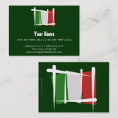 Italië Penseelvlag Visitekaartje (Voorkant / Achterkant)