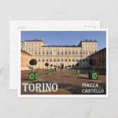 Italië - Piemonte - Torino - Castle Square - Briefkaart (Voorkant / Achterkant)