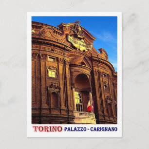 Italië - Piemonte - Torino - Paleis Carignano - Briefkaart