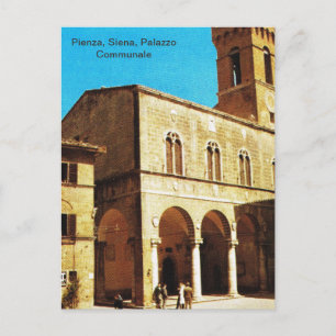 Italië, Pienza, Siena, Palazzo Communale Briefkaart