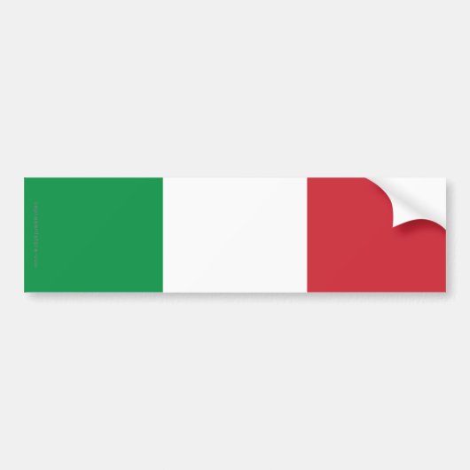 Italië Plain Flag Bumpersticker (Voorkant)