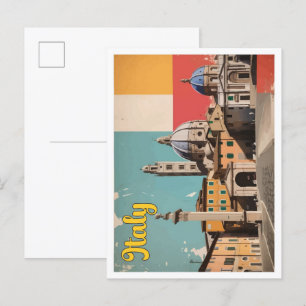 Italië Pop Art Travel Illustration Briefkaart