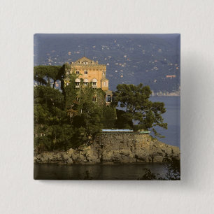 Italië, Portofino. Schitterend leven aan de Vierkante Button 5,1 Cm