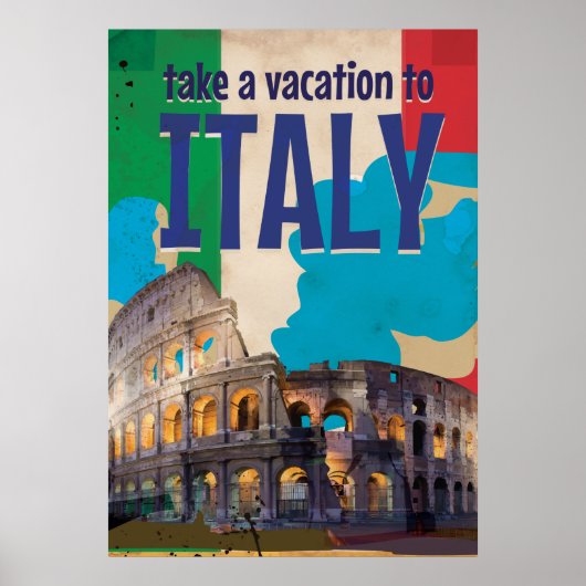 Italië poster voor reizen met bestemming Italië (Voorkant)