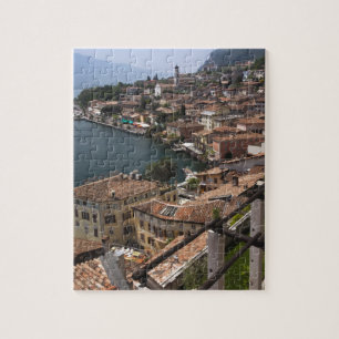 Italië, provincie Brescia, Limone sul Garda. Stad Legpuzzel