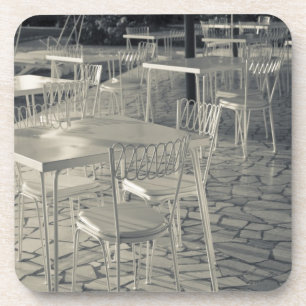 Italië, provincie Brescia, Sirmione. Cafe aan het Bier Onderzetter
