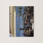 Italië, provincie Como, Bellagio. Lakeside café. Legpuzzel (Verticaal)