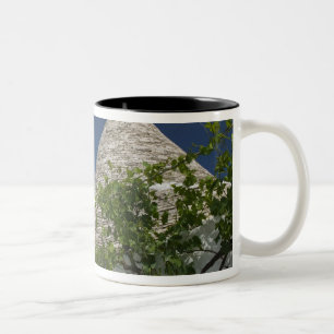 Italië, Puglia, Alberobello, Terra dei Trulli, 2 Tweekleurige Koffiemok