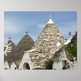 Italië, Puglia, Alberobello, Terra dei Trulli, Poster