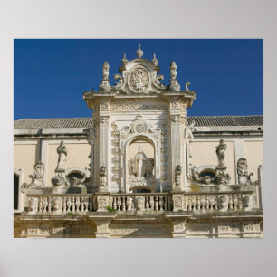 Italië, Puglia, Lecce, Piazza del Duomo, Palazzo Poster