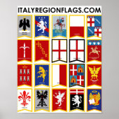 Italië Regio's Poster (Voorkant)