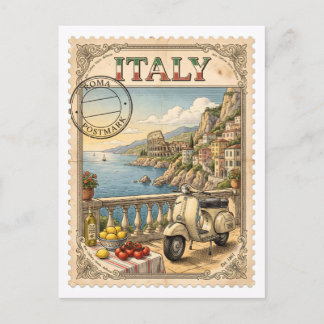 Italië Reis in Vintage Stijl Briefkaart