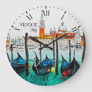 Italië Reis - waterverf VENICE souvenir Grote Klok