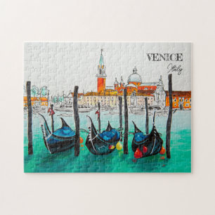 Italië Reis - waterverf VENICE souvenir Legpuzzel