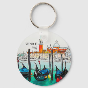 Italië Reis - waterverf VENICE souvenir Sleutelhanger